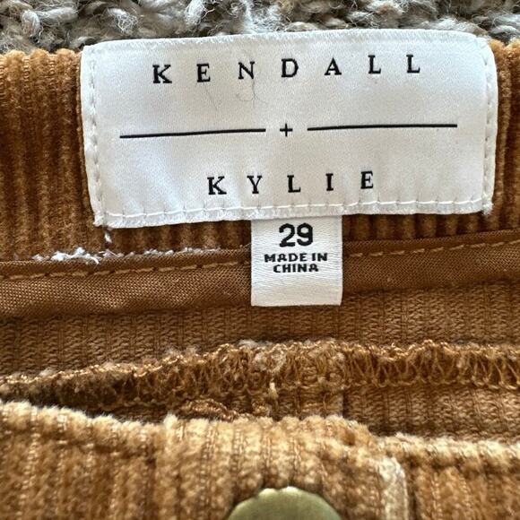 Kendall + Kylie Tan Corduroy Snap Button Front Mini Skirt Womens Size 29 - Picture 3 of 4